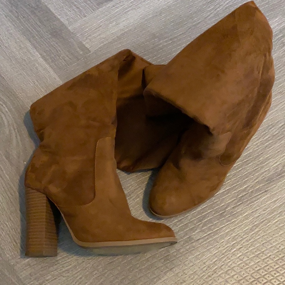 Faux Suede OTK boots